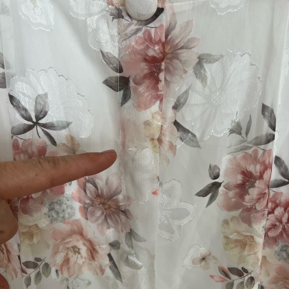 Moment of Beauty White Floral Print Button-Front Midi Dress - Picture 7 of 10